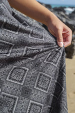 Oshima Tsumugi Design Stretch Jersey: Long Marilyn Dress