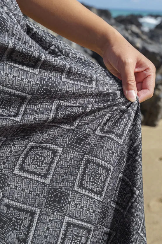 Oshima Tsumugi Design Stretch Jersey: Marilyn Dress