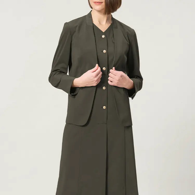 Can be worn as a set with the same material jacket or individually