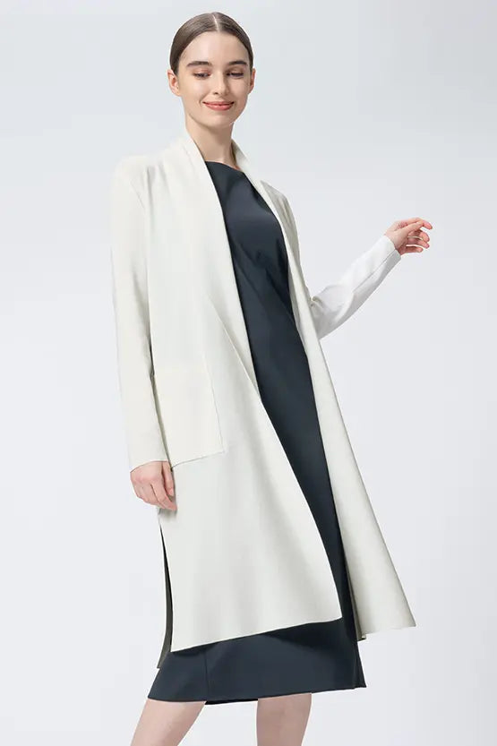 【Washable Wool Knit】Long Line Cardigan