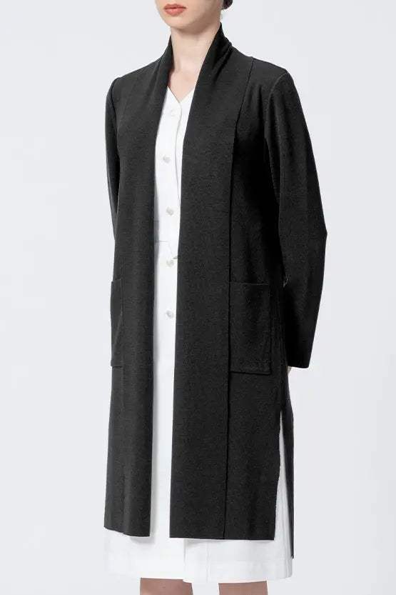 【Washable Wool Knit】Long Line Cardigan