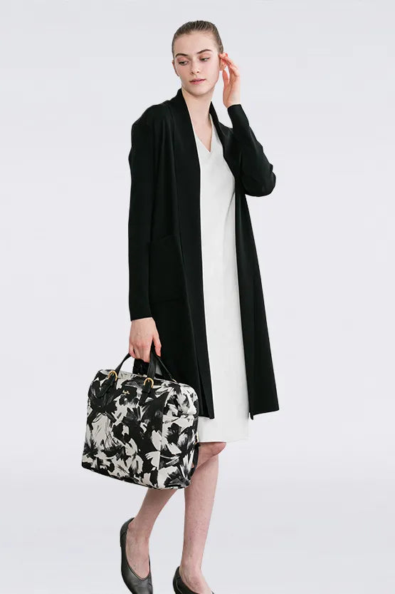 【Washable Wool Knit】Long Line Cardigan