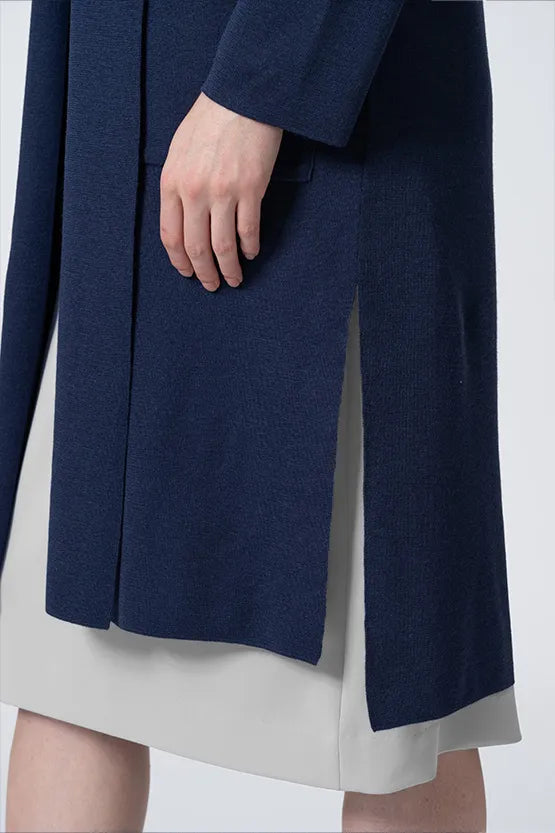 【Washable Wool Knit】Long Line Cardigan