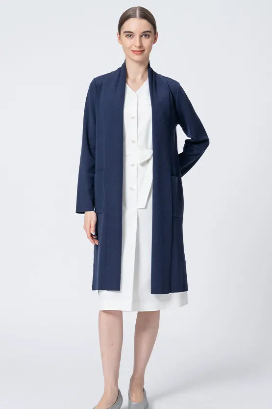 【Washable Wool Knit】Long Line Cardigan