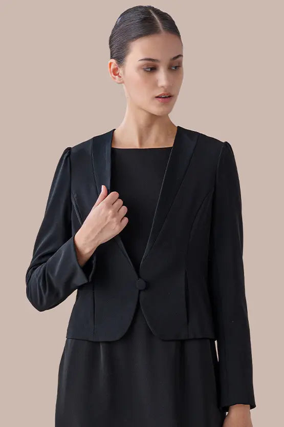 Space Material: Bolero Jacket with Buttons