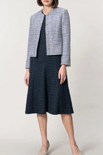 Boucle Tweed: Collarless Short Jacket