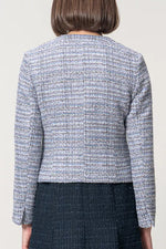 Boucle Tweed: Collarless Short Jacket