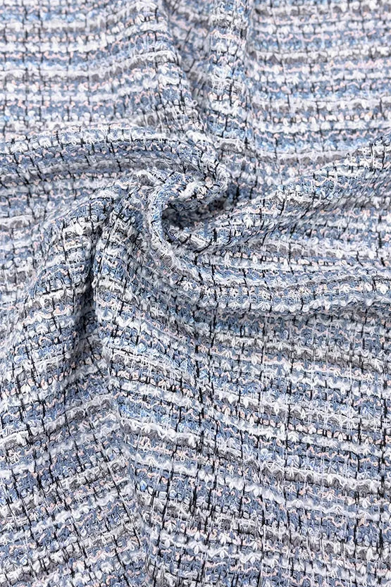 Boucle Tweed: Collarless Short Jacket