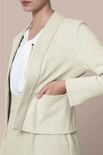 Lame Jacquard: Bolero-Length Jacket