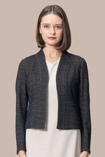 Lame Jacquard: Bolero-Length Jacket