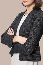 Lame Jacquard: Bolero-Length Jacket