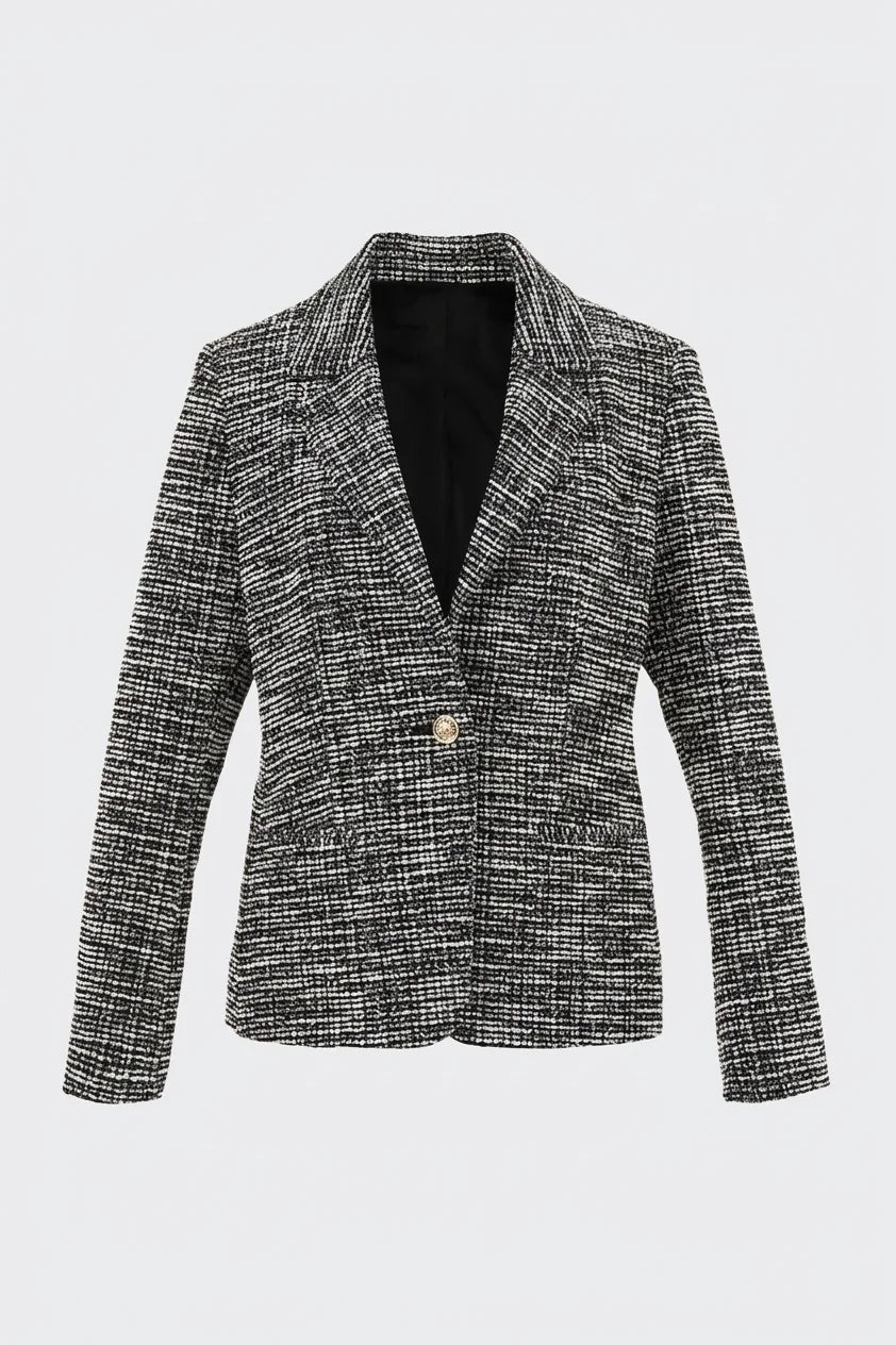 Stretch Lame Tweed: Tailored Jacket