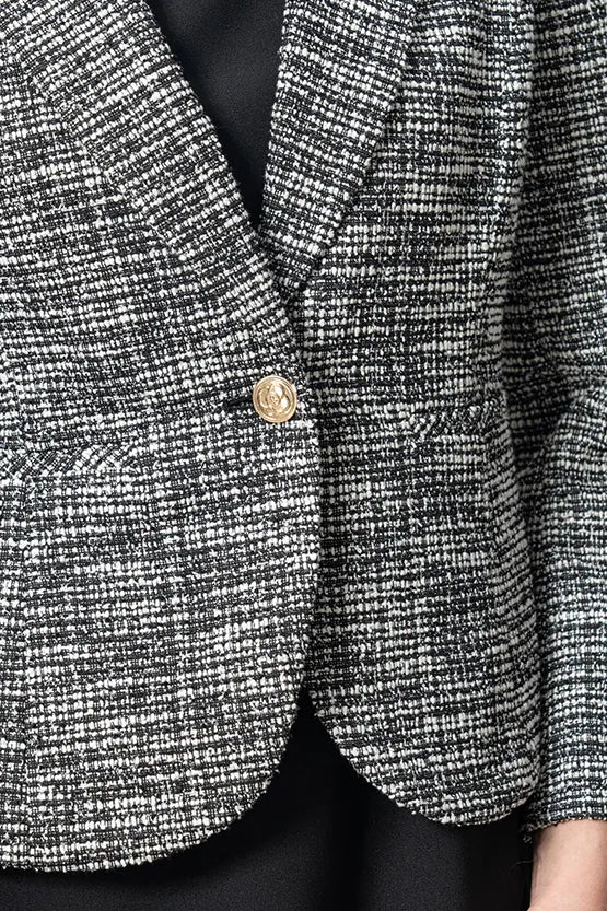 Stretch Lame Tweed: Tailored Jacket