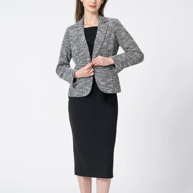 Pair it with a dress made of the same material for a gorgeous set.