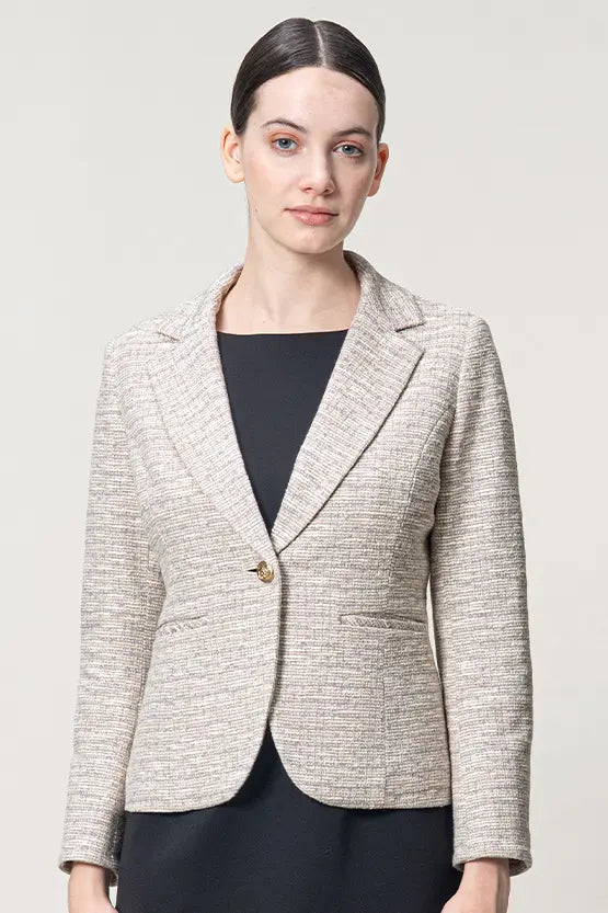 Stretch tweed: tailored jacket