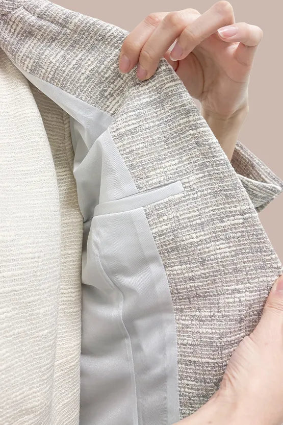 Stretch tweed: tailored jacket