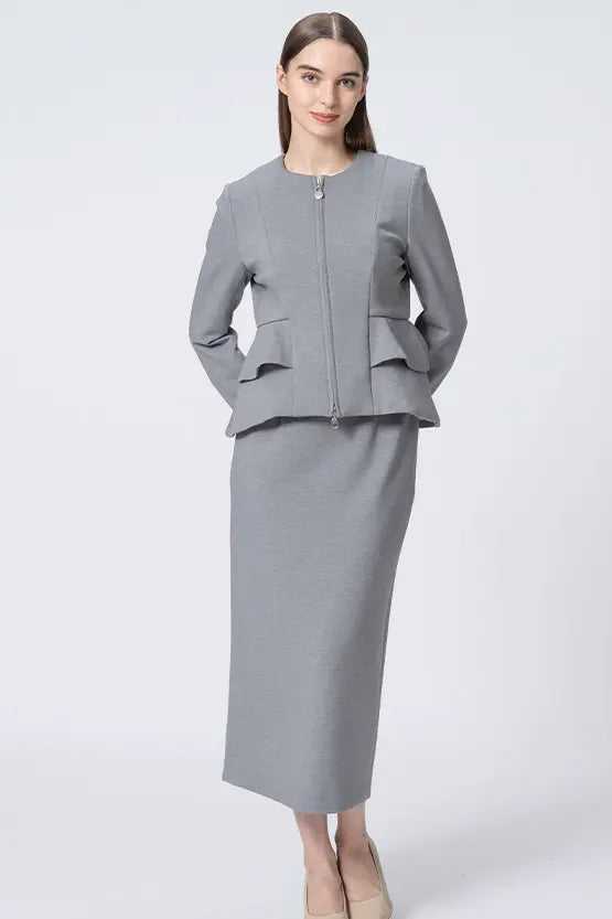 【Marshmallow Tech】Double Peplum Jacket