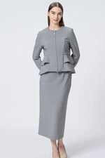 【Marshmallow Tech】Double Peplum Jacket