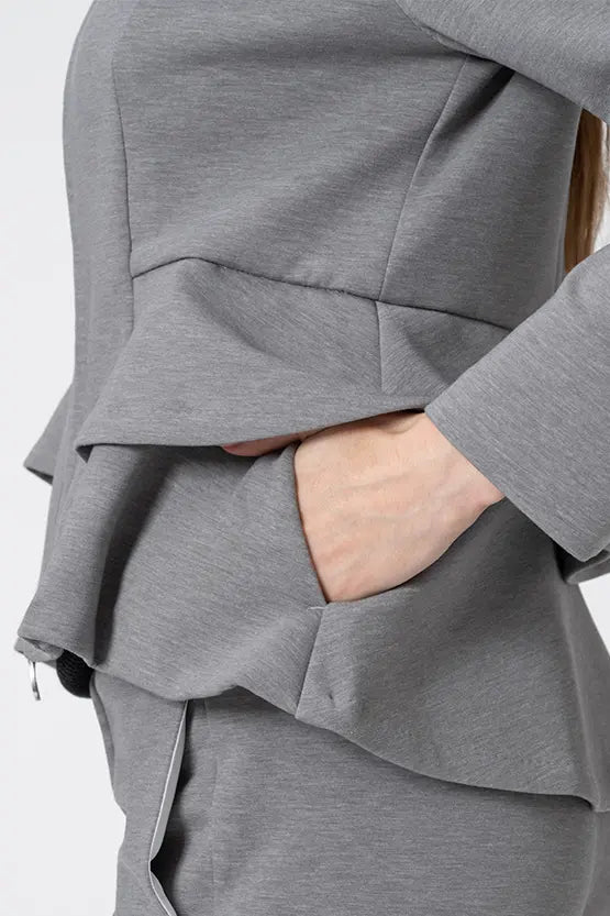 【Marshmallow Tech】Double Peplum Jacket
