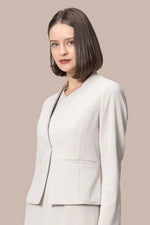 Smart Stretch Front Hook Collarless Jacket