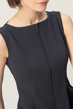 Active Stretch: A-line front zip long dress