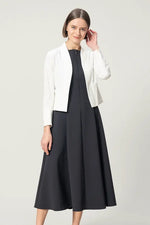 Active Stretch: A-line front zip long dress