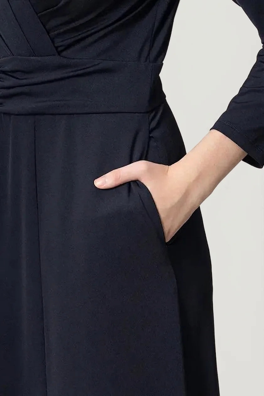 Stretch Jersey: Navy Long Marilyn Dress