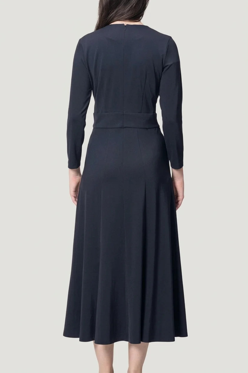 Stretch Jersey: Navy Long Marilyn Dress