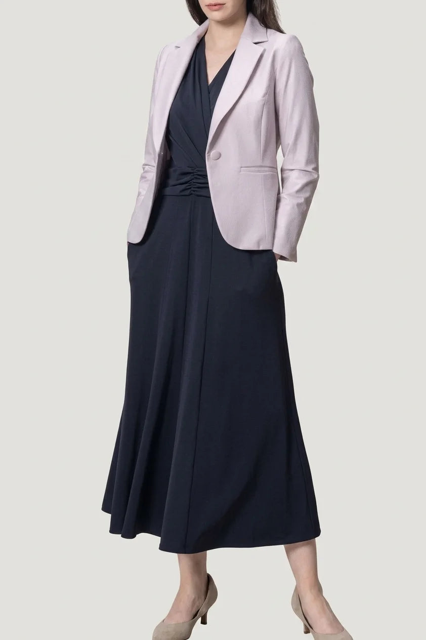 Stretch Jersey: Navy Long Marilyn Dress