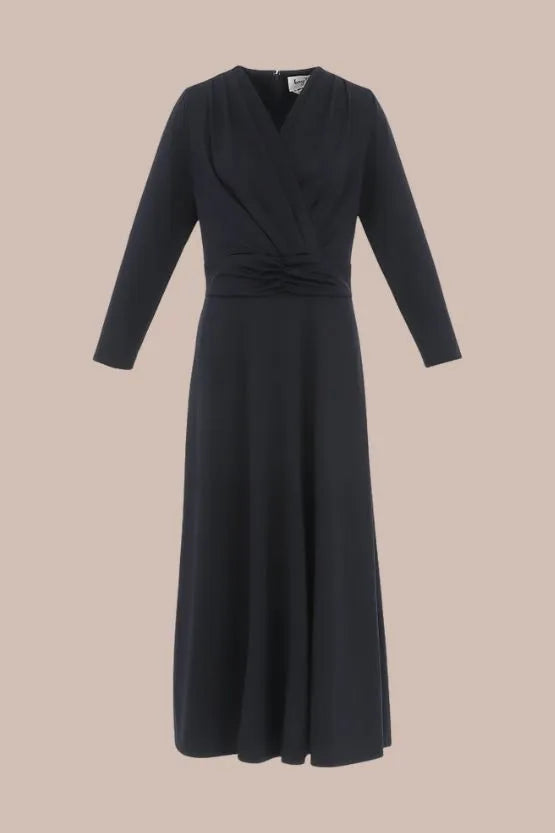 Stretch Jersey: Navy Long Marilyn Dress