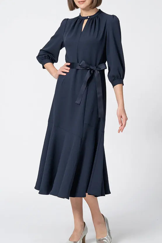 【Back Satin Georgette】Long Mermaid Dress