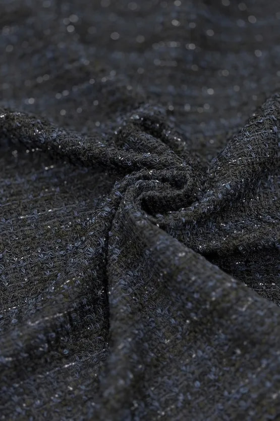 Boucle Tweed: Collarless Short Jacket