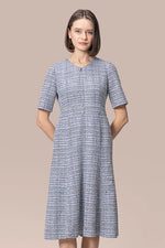 Boucle Tweed: Zip-up Dress