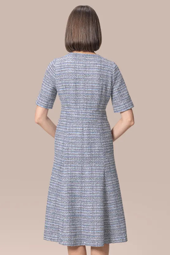Boucle Tweed: Zip-up Dress