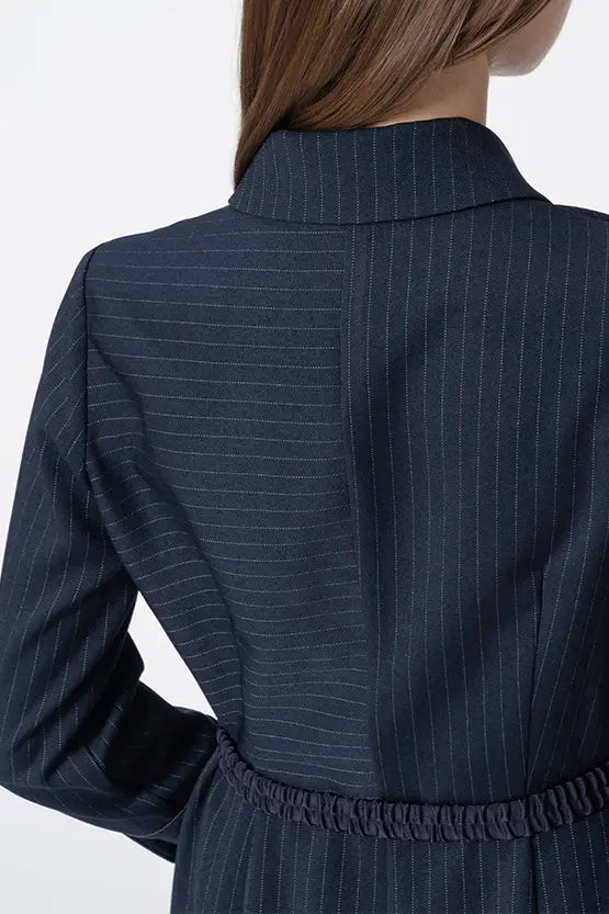 【Active Warm Pinstripe】Shirt Dress