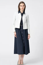 【Active Warm Pinstripe】Shirt Dress