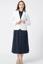 【Active Warm Pinstripe】Shirt Dress