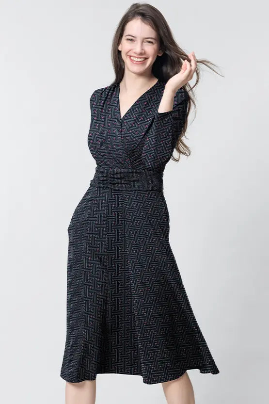 Oshima Tsumugi Design Moist Jersey: Mimorin Dress