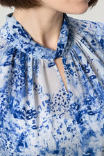 Stretch Chiffon: Twist Neck Mid-Length Mermaid Dress