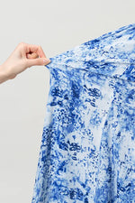 Stretch Chiffon: Twist Neck Mid-Length Mermaid Dress
