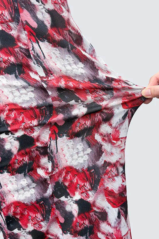 【Stretch Chiffon】Mandarin Dress