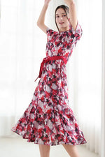 Stretch Chiffon: Passion Mandarin Long Mermaid Dress