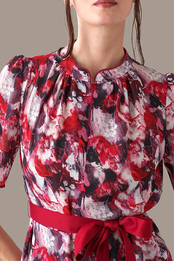 Stretch Chiffon: Passion Mandarin Long Mermaid Dress