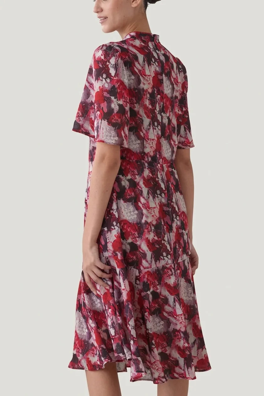 Stretch Chiffon: Passion Mandarin Mermaid Dress