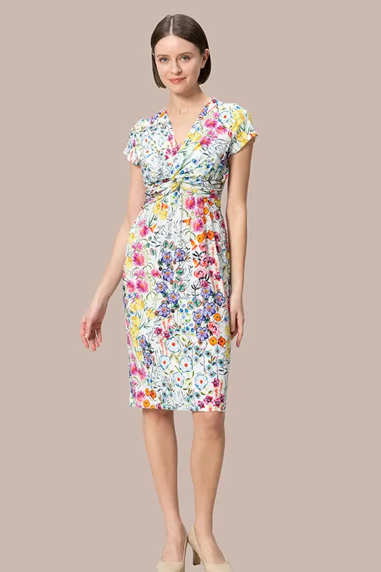 Stretch Jersey: Knee-Length Twisted Dress