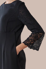 Space Material: Lace Bell Sleeve Dress