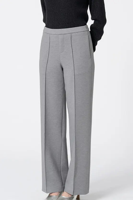 Marshmallow Tech: Straight Wide-Leg Pants