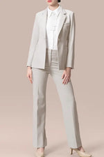 All-Season Material: Smart Stretch Smart Stretch Beige Straight Pants
