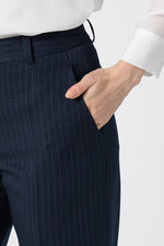 【Active Warm Pinstripe】Straight Pants