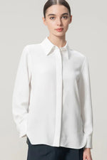Stretch Georgette: Front Fly Shirt
